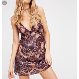Free people Night shimmer mini dress
